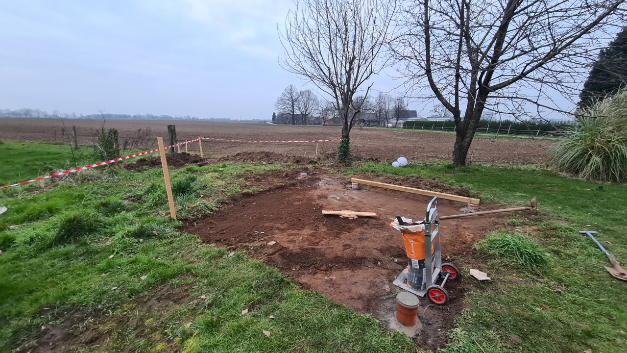 Startschuss Bau des Gartenhauses